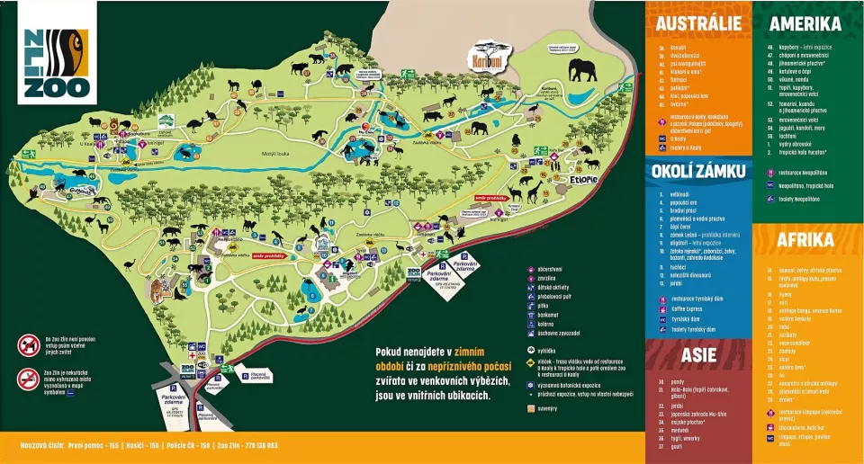 Mapa Zoo Zlín (Foto: zoozlin.eu)