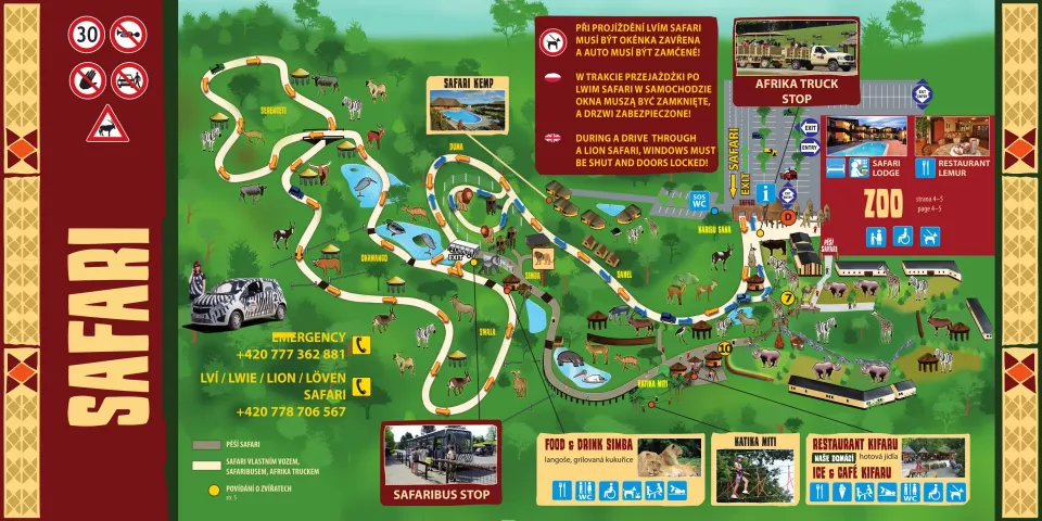 Mapa safari (Foto: safaripark.cz)