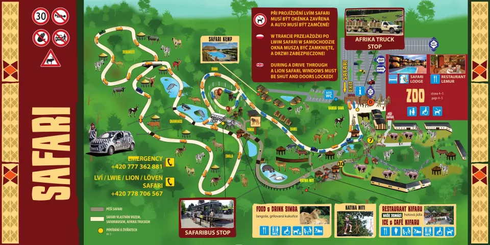 Mapa safari (Foto: Safaripark.cz)