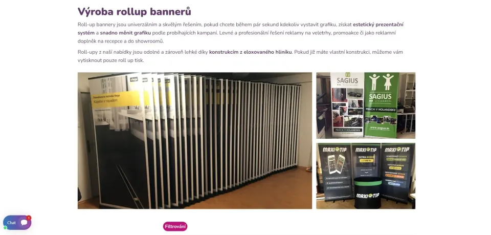 Výroba rollup bannerů (Foto: Sablio)